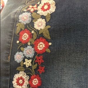 Earl size16 embroidered skinny ankle (C0185)